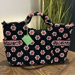 NWT Vera Bradley Women's Gabby Satchel Handbag Pattern Pirouette Black